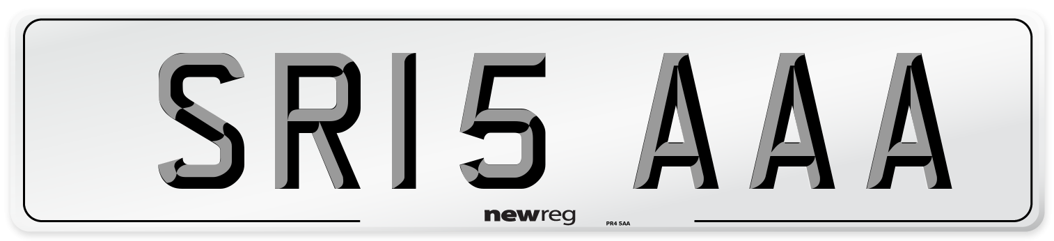 SR15 AAA Number Plate from New Reg